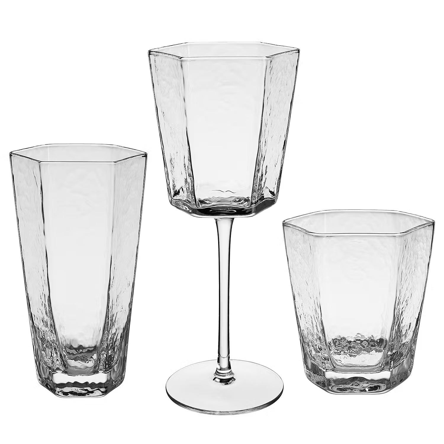 CUBES Weinglas 6er-Set - Glas - Transparent