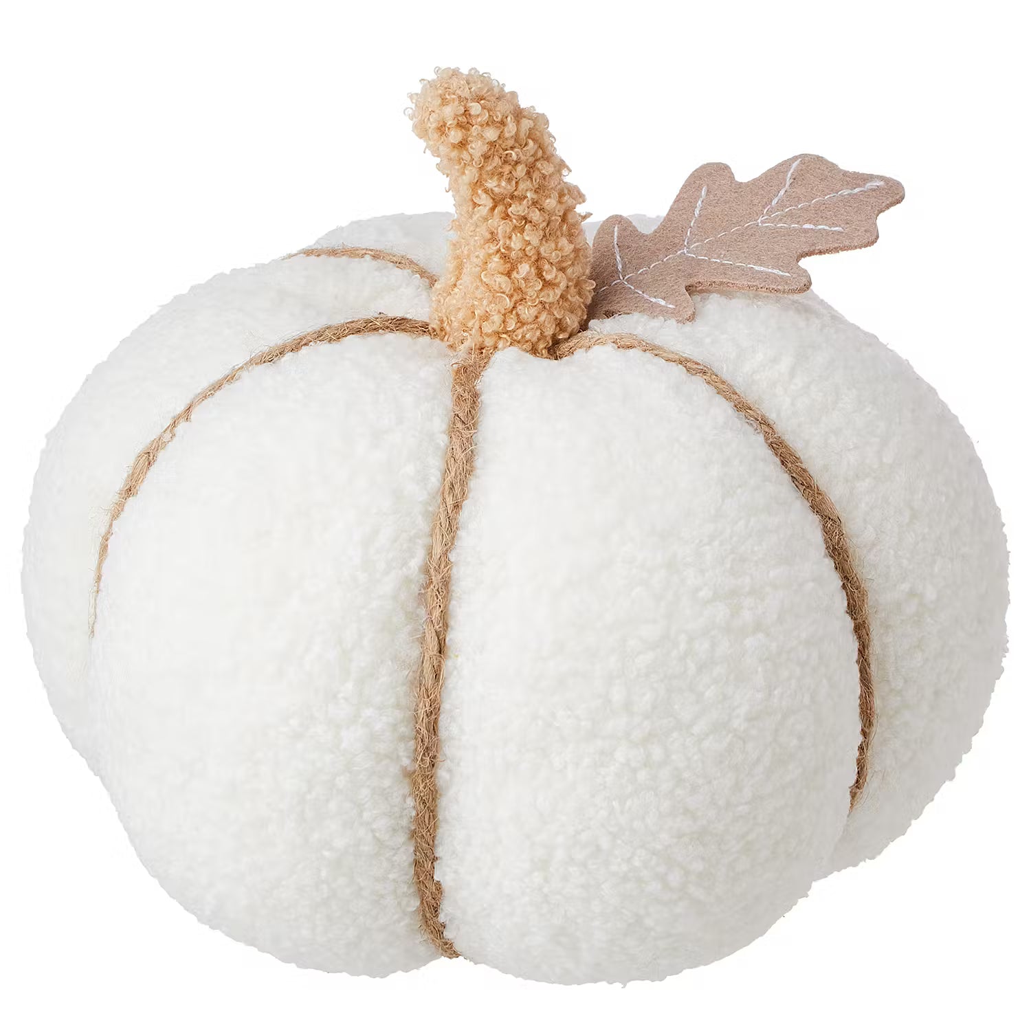 PUMPKIN Deko-Kürbis - Polyester - Creme - Durchmesser: 20 cm