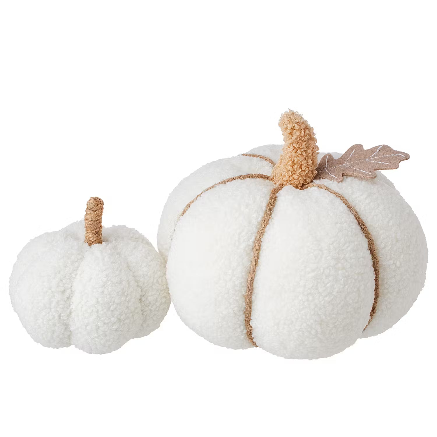 PUMPKIN Deko-Kürbis - Polyester - Creme - Durchmesser: 20 cm