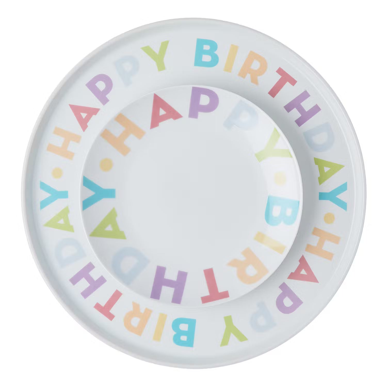 HAPPY BIRTHDAY Teller - Porzellan - Bunt