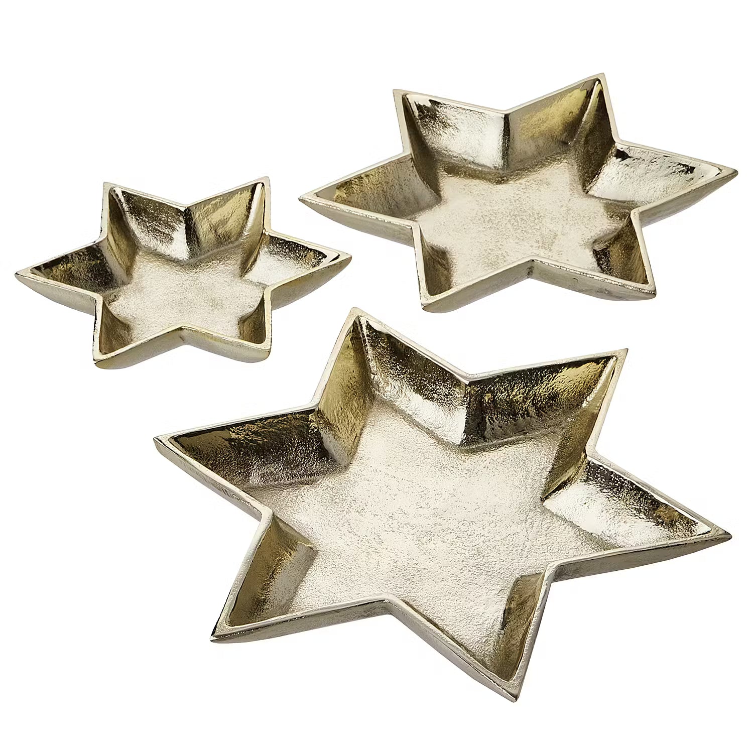 STARLET Deko-Schale - Aluminium - Gold - Durchmesser: 26 cm