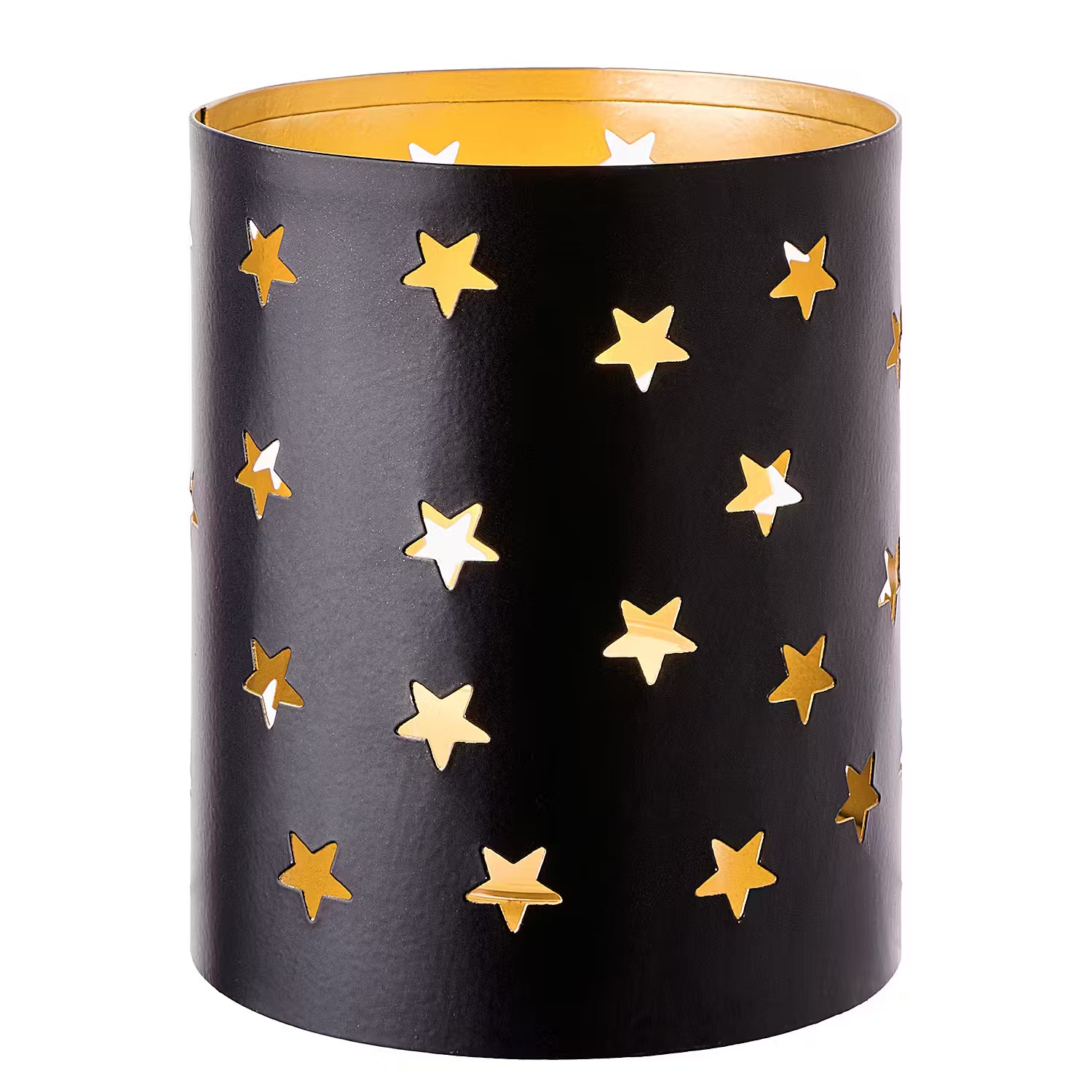 LUMINOUS Windlicht Sterne - Eisen - Schwarz - Höhe: 10 cm