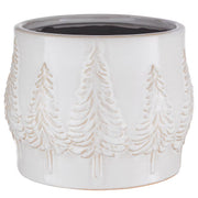 WOODLAND Übertopf - Steingut - Creme