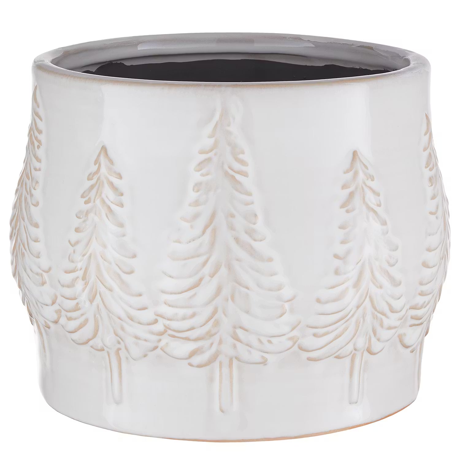 WOODLAND Übertopf - Steingut - Creme