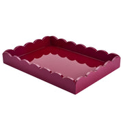 SCALLOP Tablett - MDF - Dunkelrot