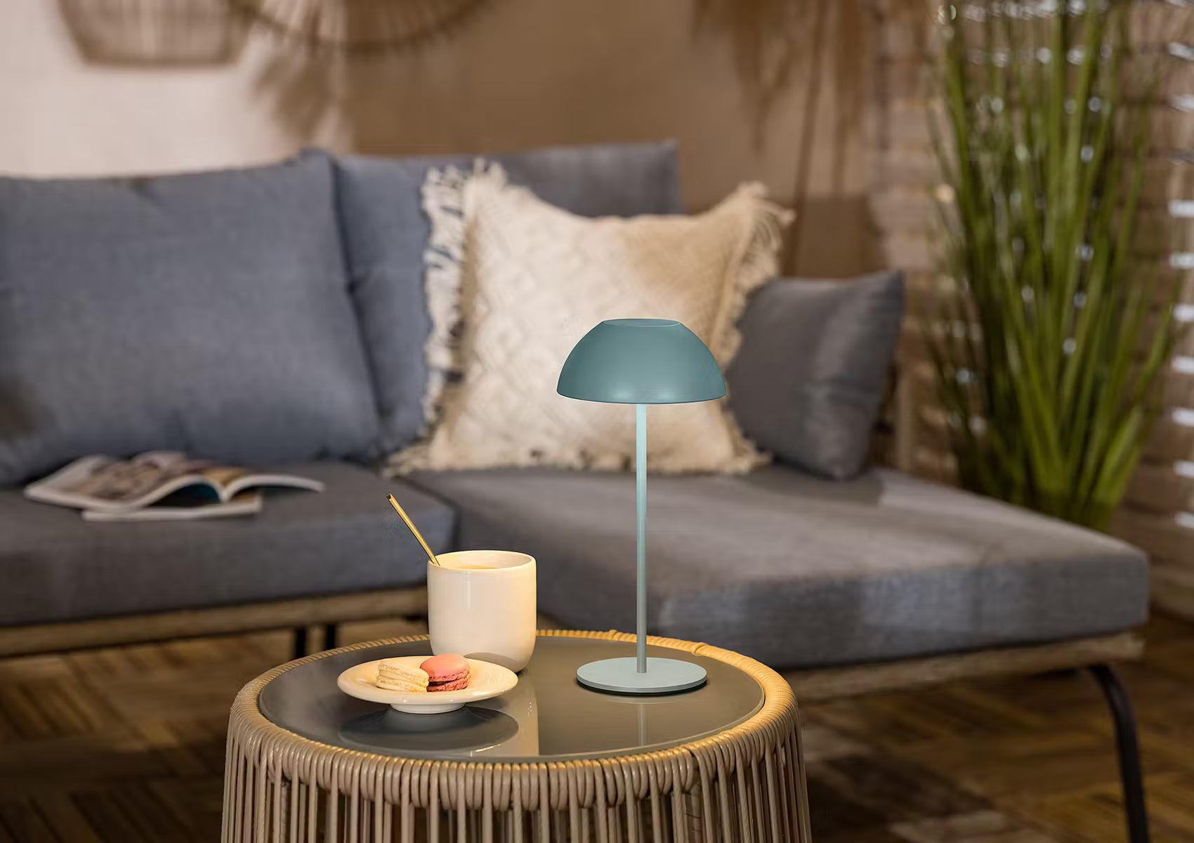 LIGHT UP Outdoorleuchte - Stahl / ABS - Salbei