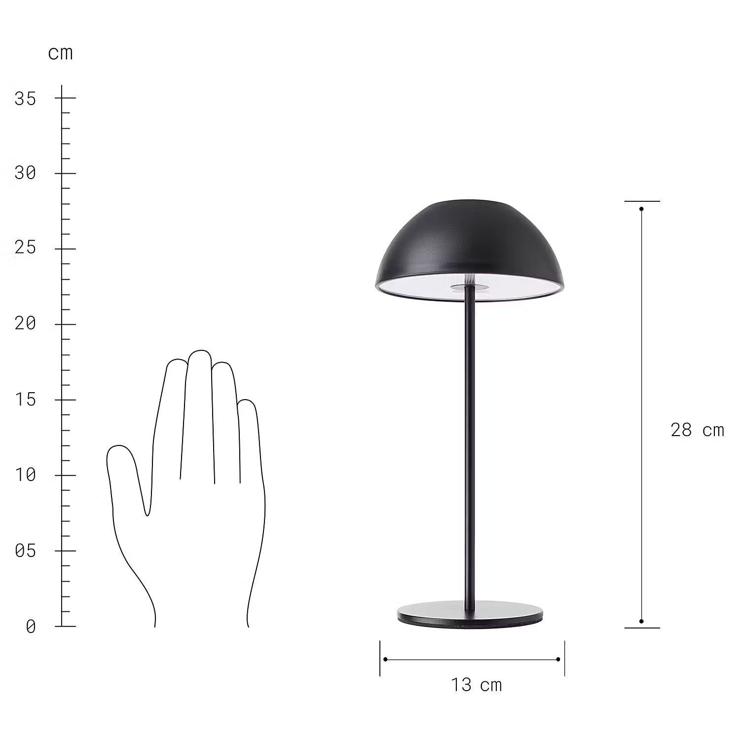 LIGHT UP Outdoorleuchte - Stahl / ABS - Schwarz