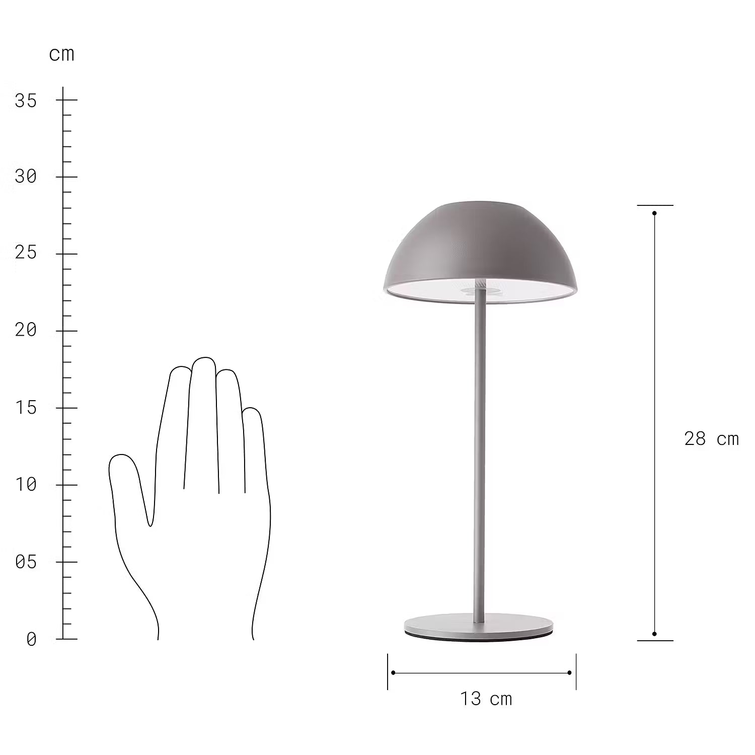 LIGHT UP Outdoorleuchte - Stahl / ABS - Grau