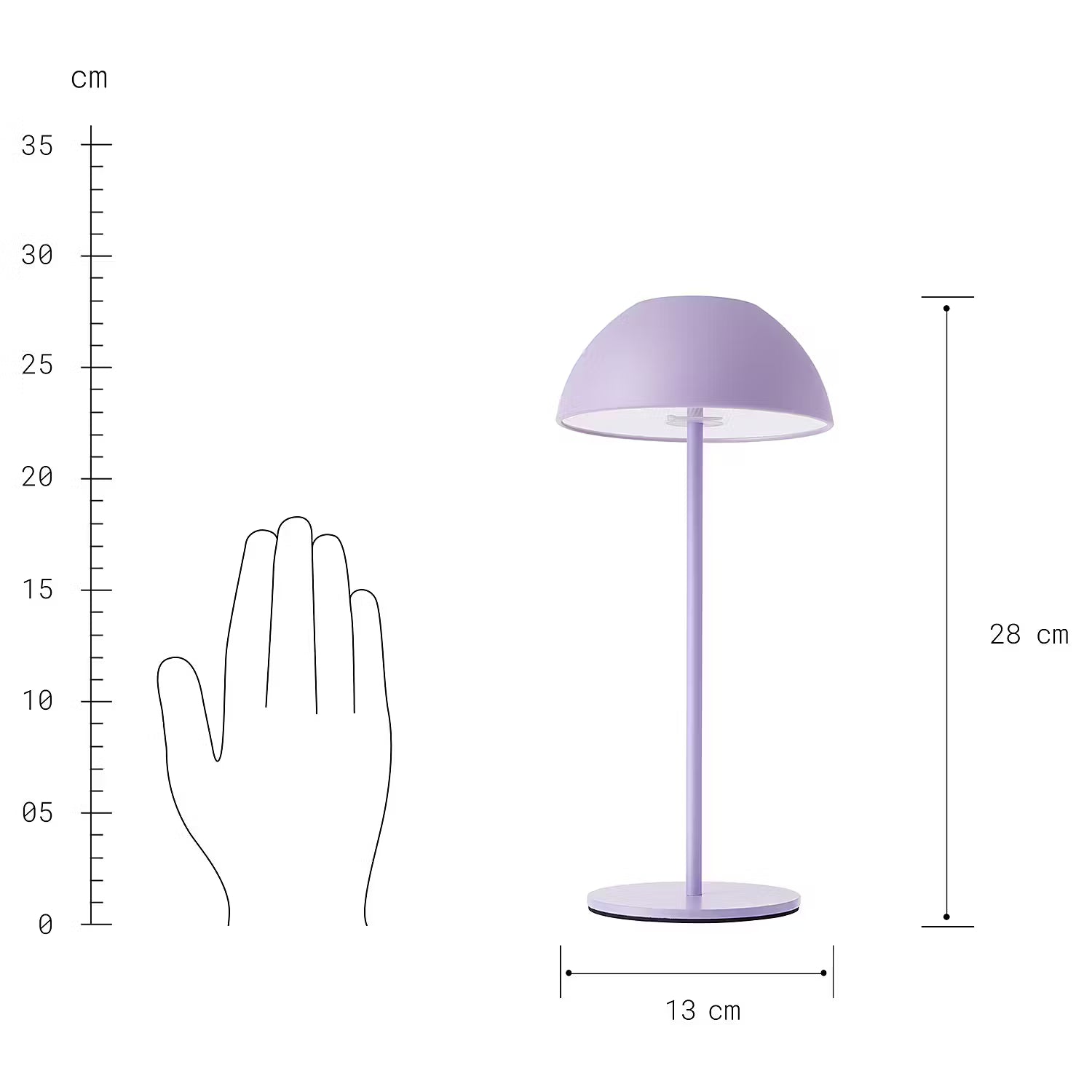 LIGHT UP Outdoorleuchte - Stahl / ABS - Violett