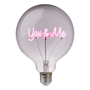 LED-Glühlampe BRIGHT LIGHT You & Me - Glas - Pink