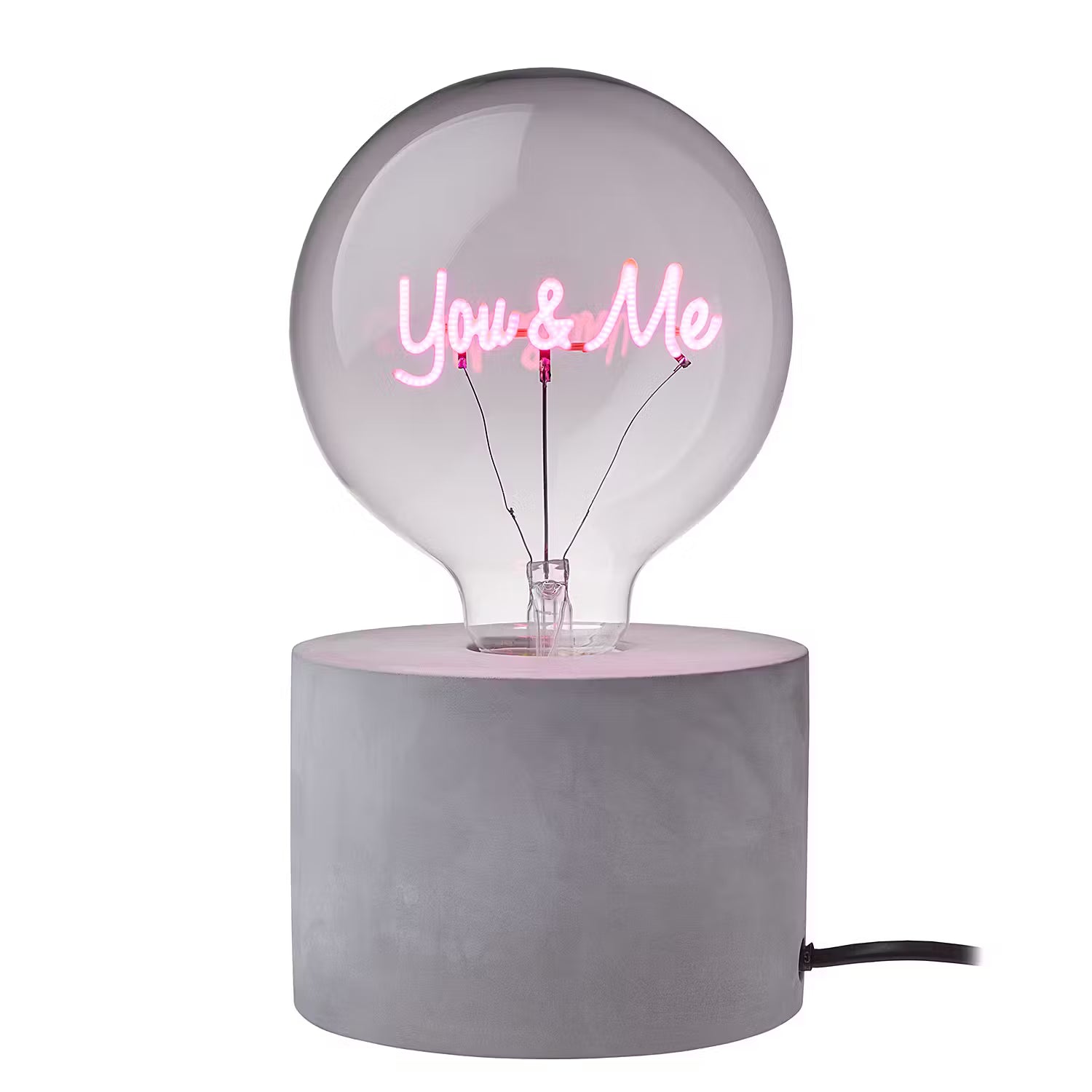 LED-Glühlampe BRIGHT LIGHT You & Me - Glas - Pink