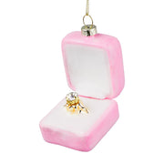 HANG ON Baumanhänger Diamant Ring - Glas - Pink
