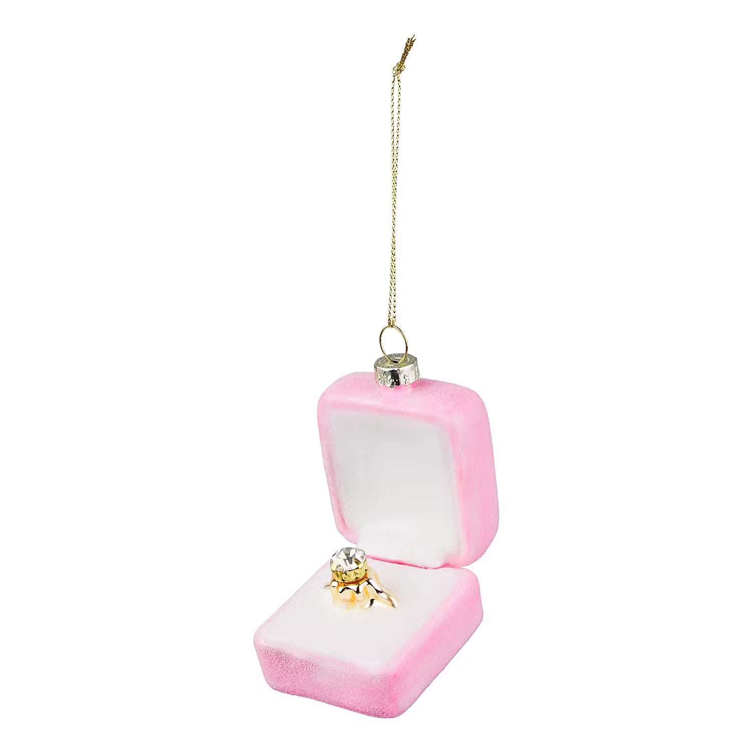 HANG ON Baumanhänger Diamant Ring - Glas - Pink
