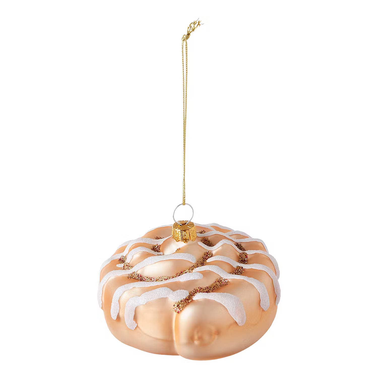 HANG ON Baumanhänger Zimtschnecke - Glas - Beige