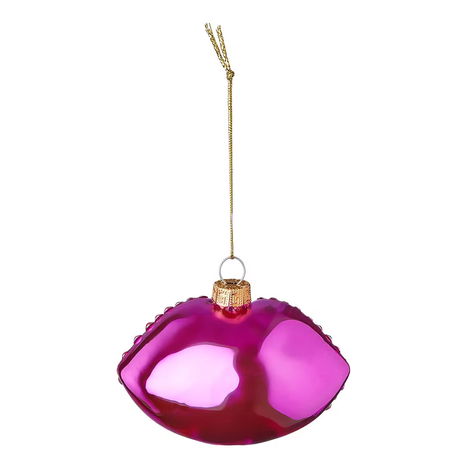 HANG ON Baumanhänger Kussmund - Glas - Pink