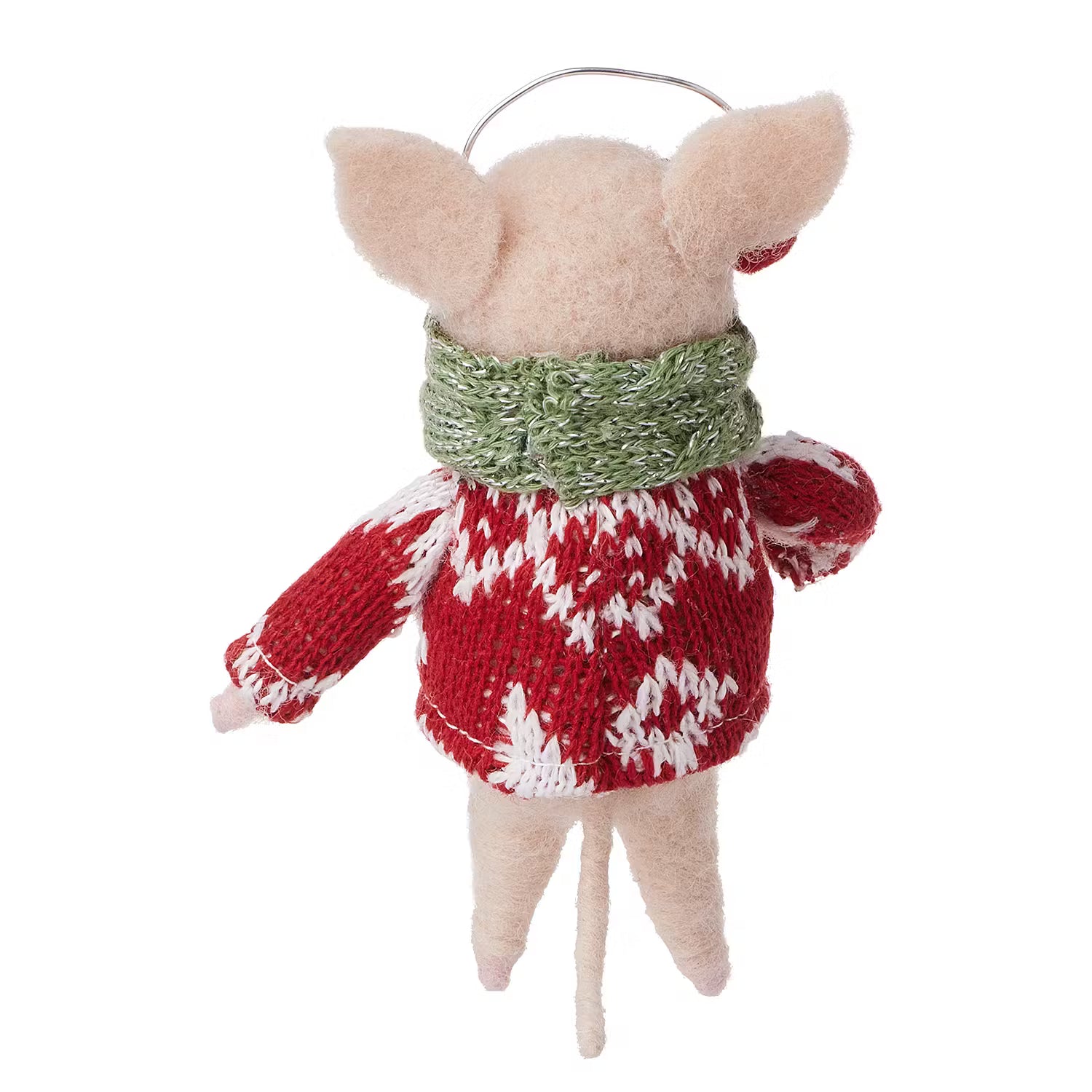 HANG ON Baumanhänger Schwein Kaffeetasse - Filz - Pastellrosa