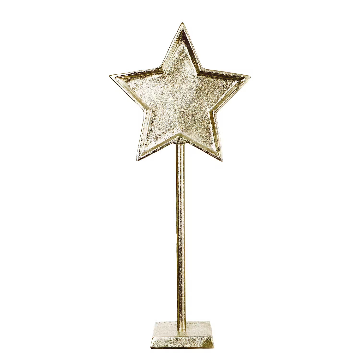 SUPERSTAR Deko-Stern auf Sockel - Aluminium - Gold
