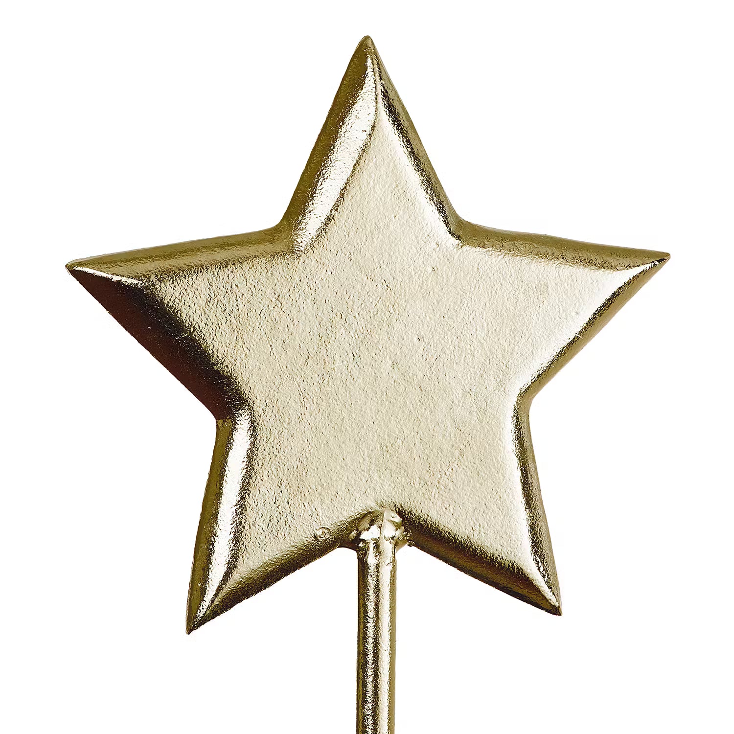 SUPERSTAR Deko-Stern auf Sockel - Aluminium - Gold