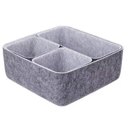 FELTO Korb-Set 4-tlg. - Polyester - Dunkelgrau