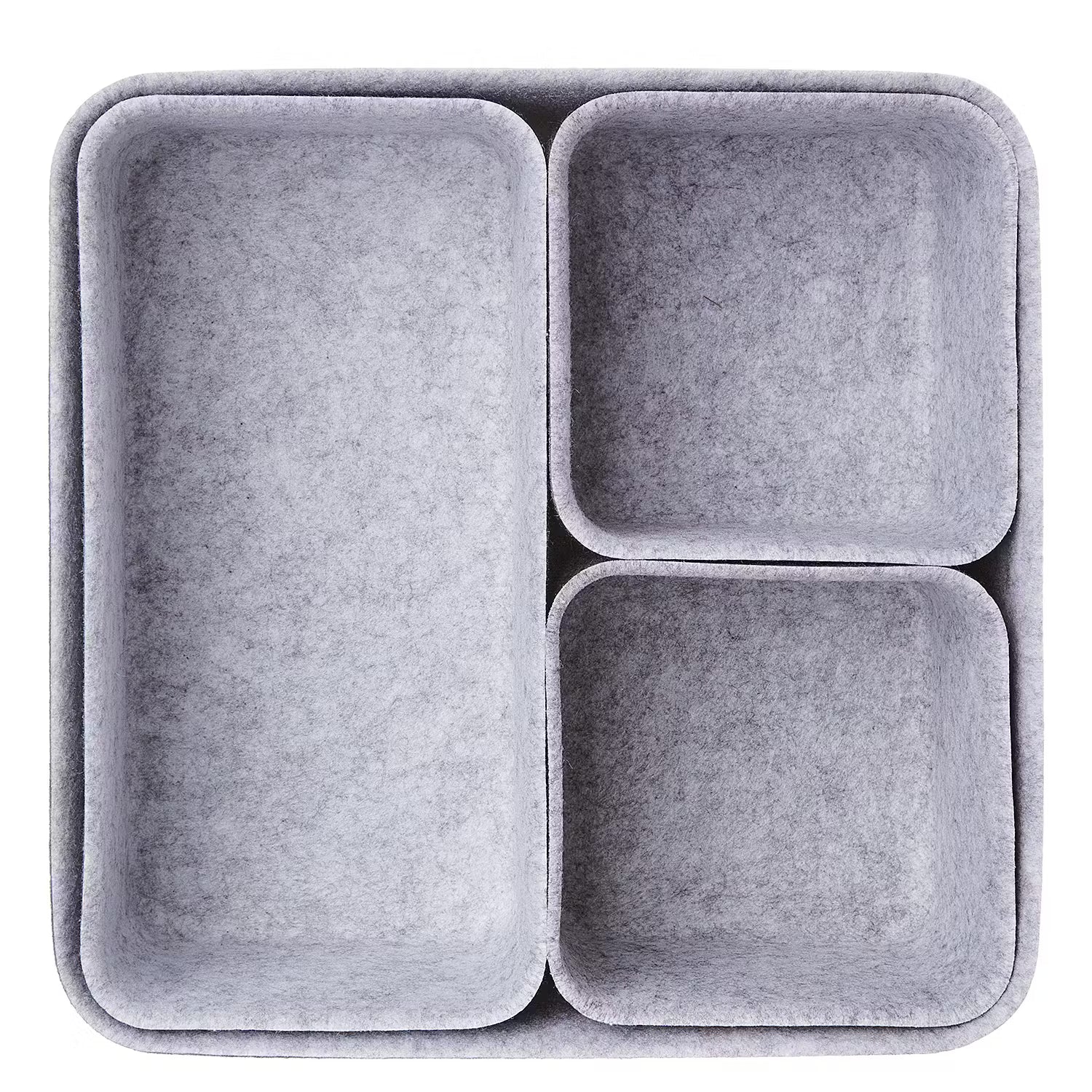 FELTO Korb-Set 4-tlg. - Polyester - Dunkelgrau