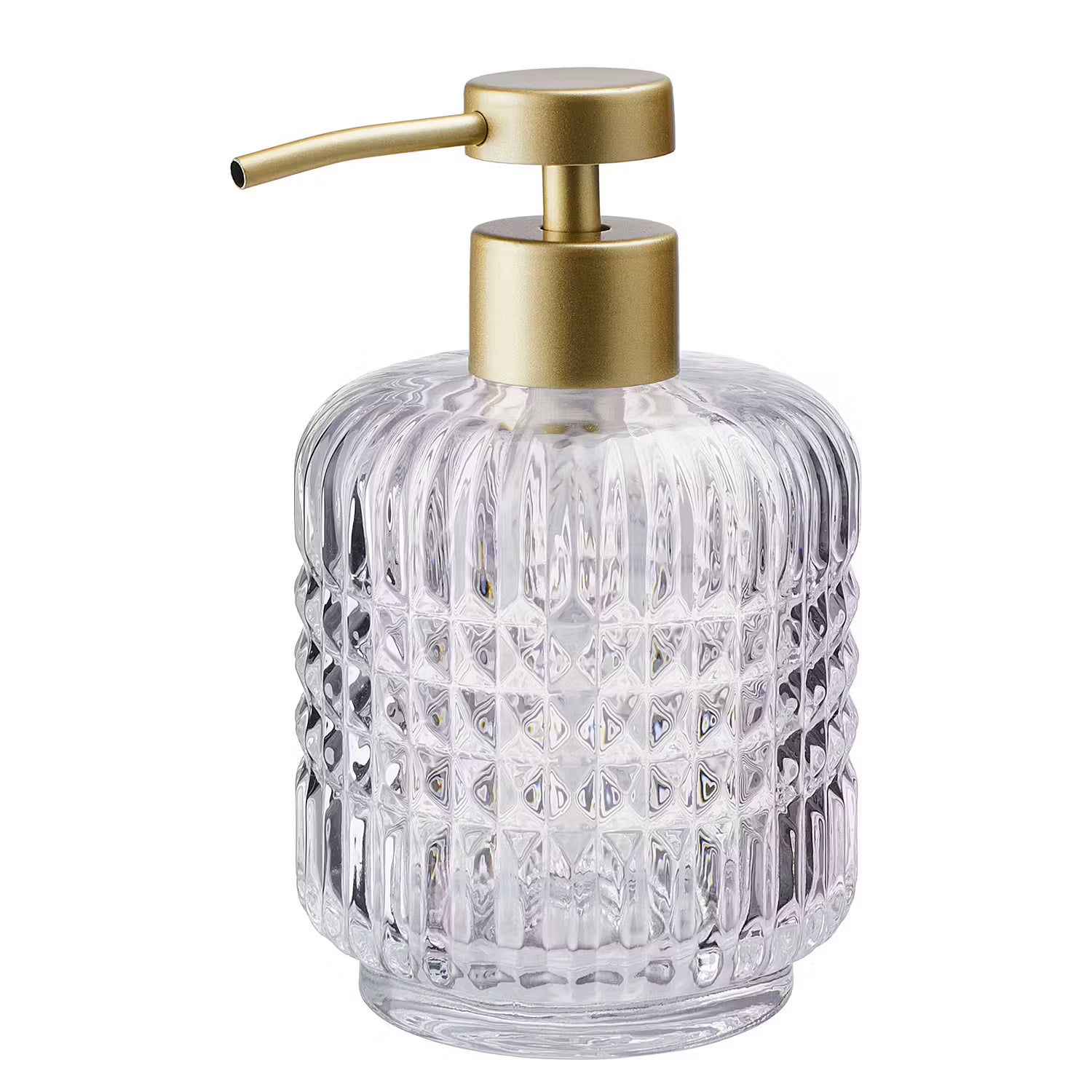 NOBLE Seifenspender - Glas / Edelstahl - Transparent