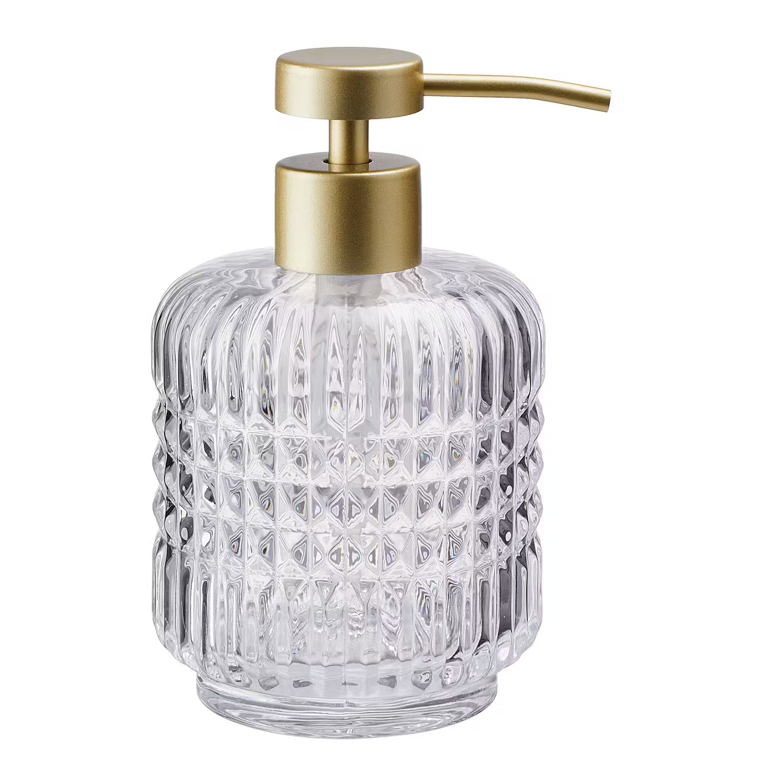 NOBLE Seifenspender - Glas / Edelstahl - Transparent
