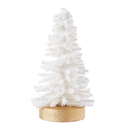 X-MAS Tanne Schnee - Polyethylenterephthalat / Eisen / MDF - Weiß - Höhe: 12 cm