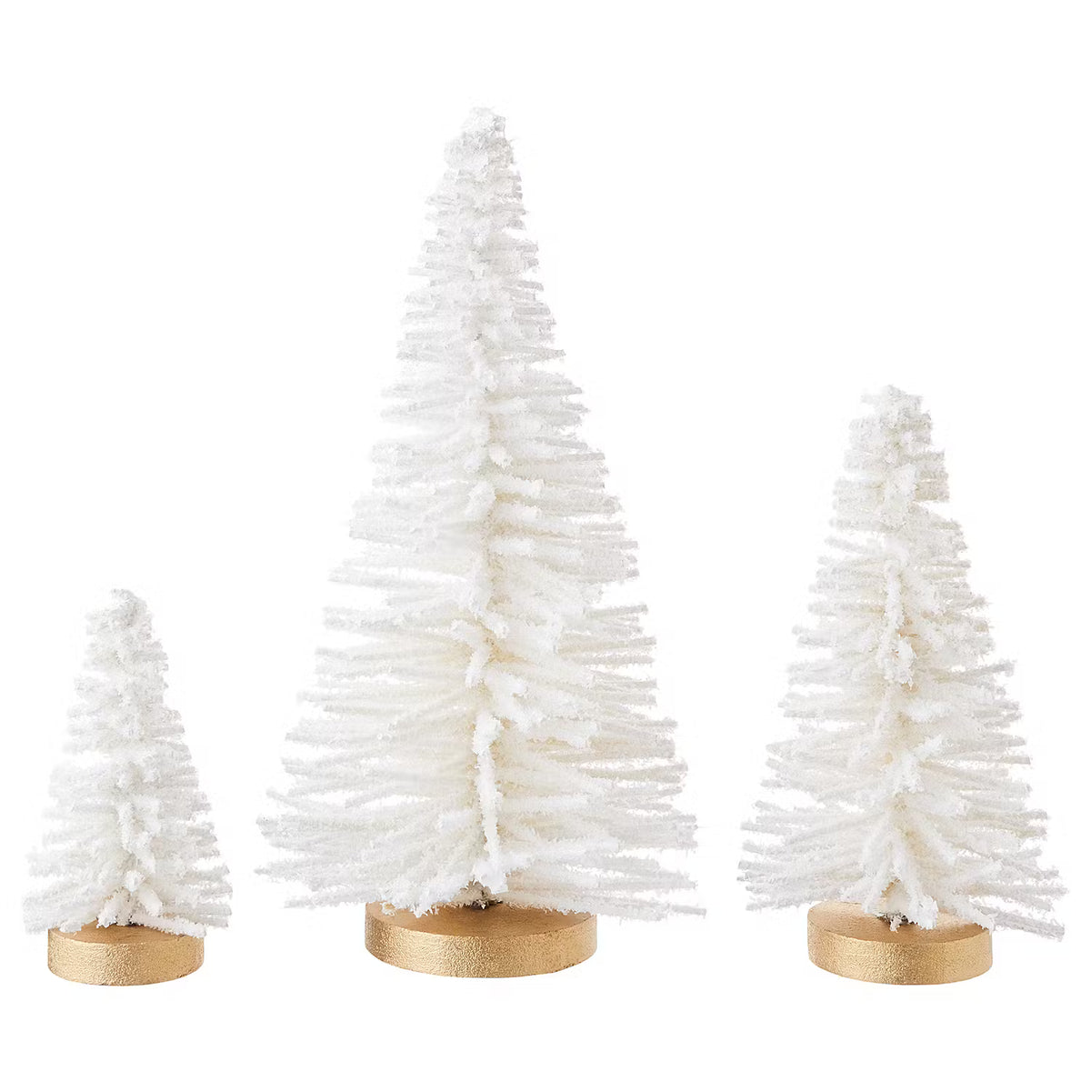 X-MAS Tanne Schnee - Polyethylenterephthalat / Eisen / MDF - Weiß - Höhe: 12 cm