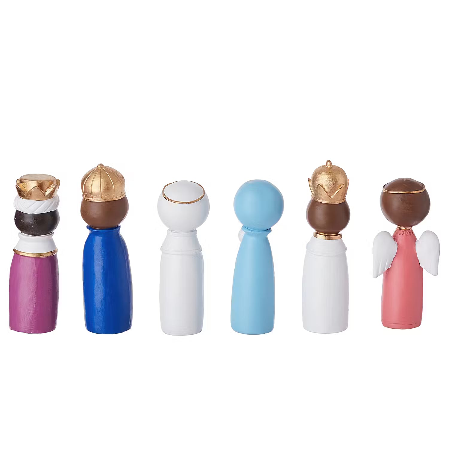 X-MAS Krippen-Set 6-tlg. - Polyresin - Bunt