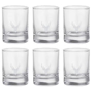 MOUNTAIN LOVE Shotglas Hirsch 6er-Set - Glas - Transparent