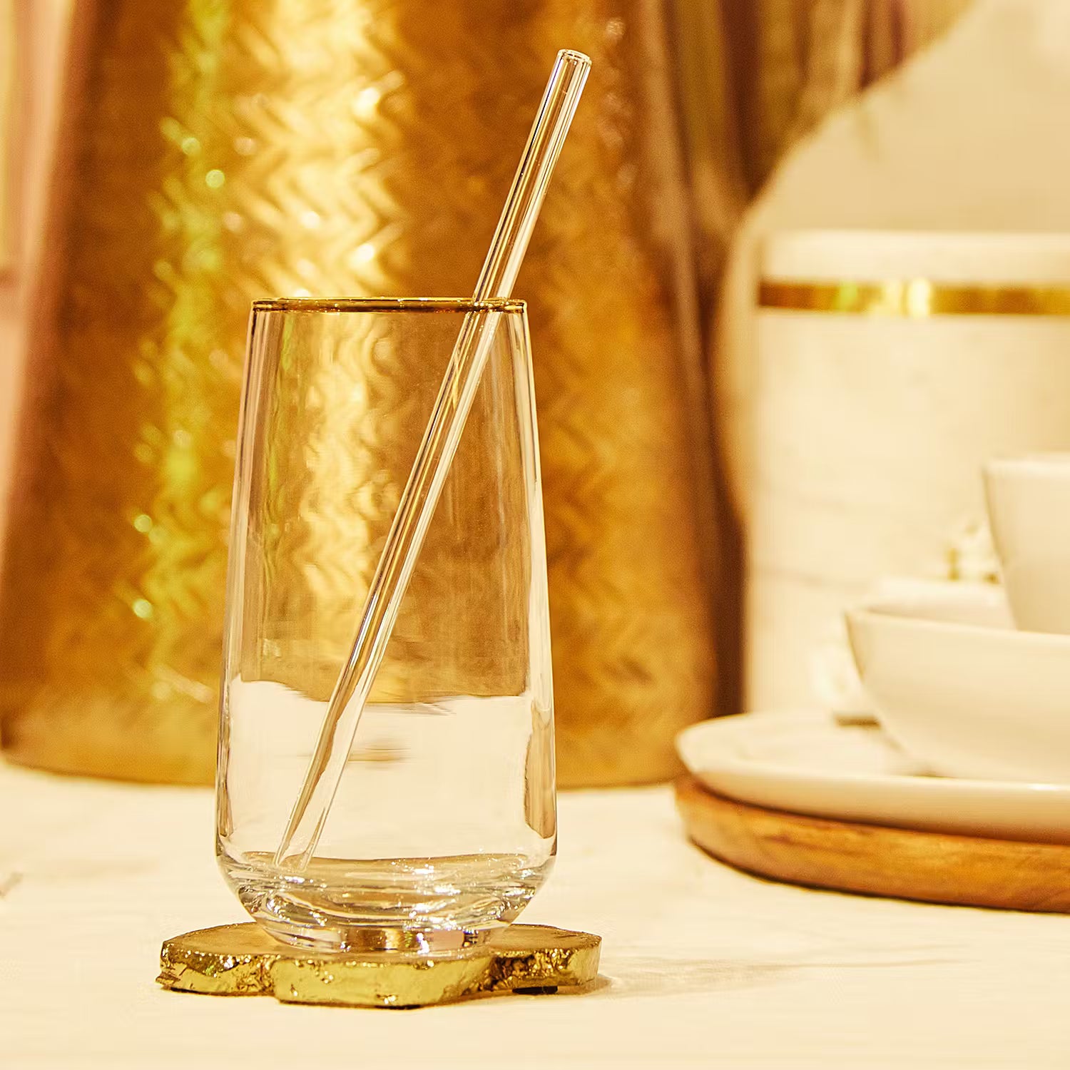 LONG DRINK Trinkhalm-Set 30-tlg. - Borosilikatglas - Durchscheinend
