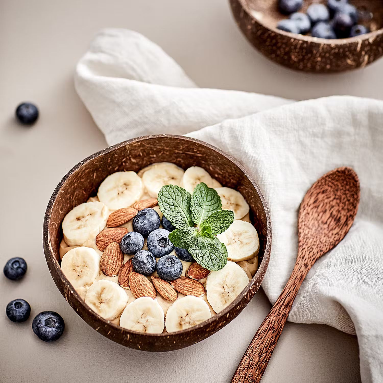 COCONUT Kokosnusslöffel 6er-Set - Kokosnuss - Braun