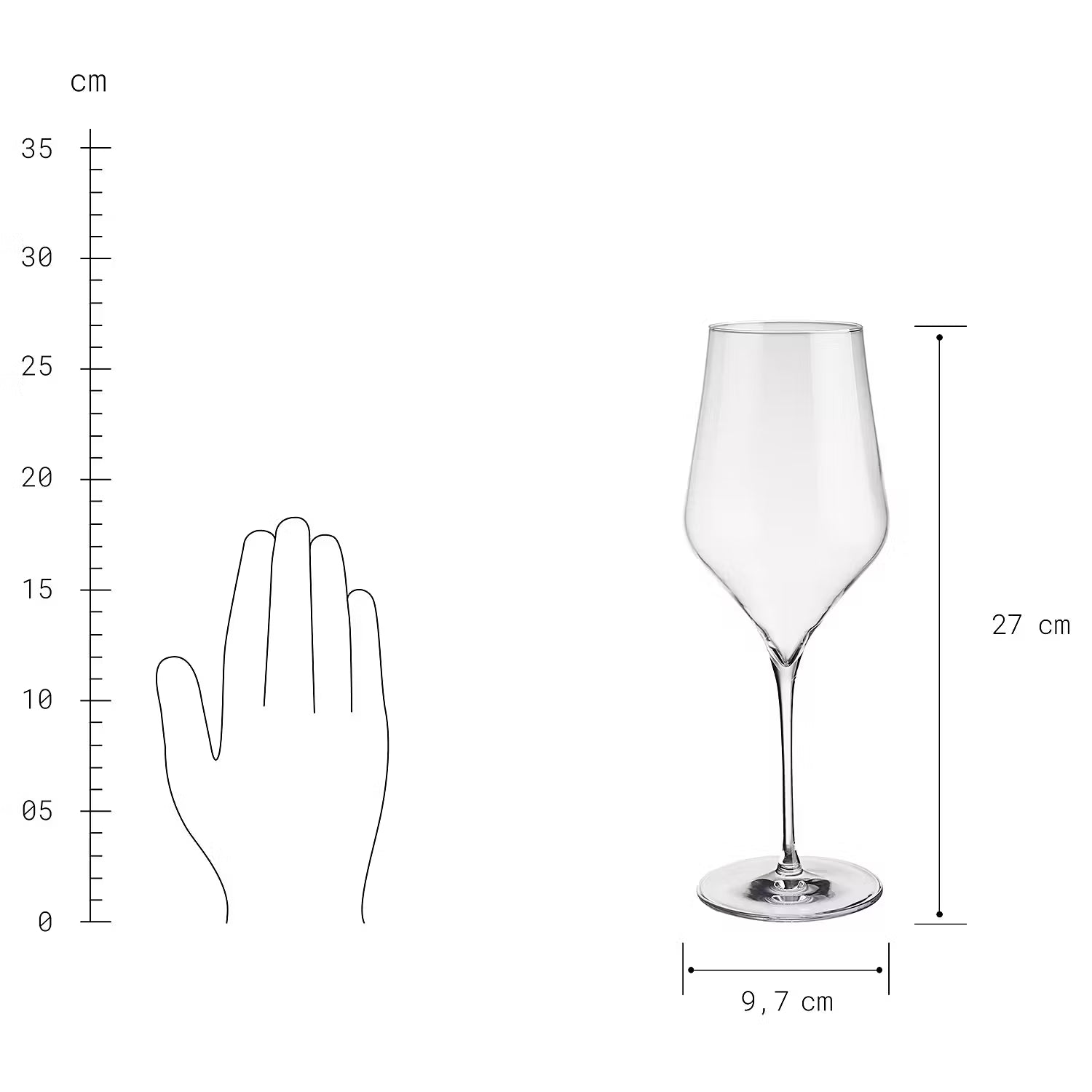 NOBLES Rotweinglas 6er-Set - Glas - Transparent