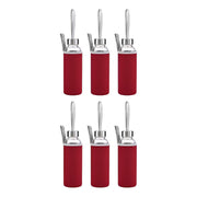 Trinkflasche SMOOTHIE 6er-Set - Borosilikatglas / Chloropren-Kautschuk / Kunststoff - Rot