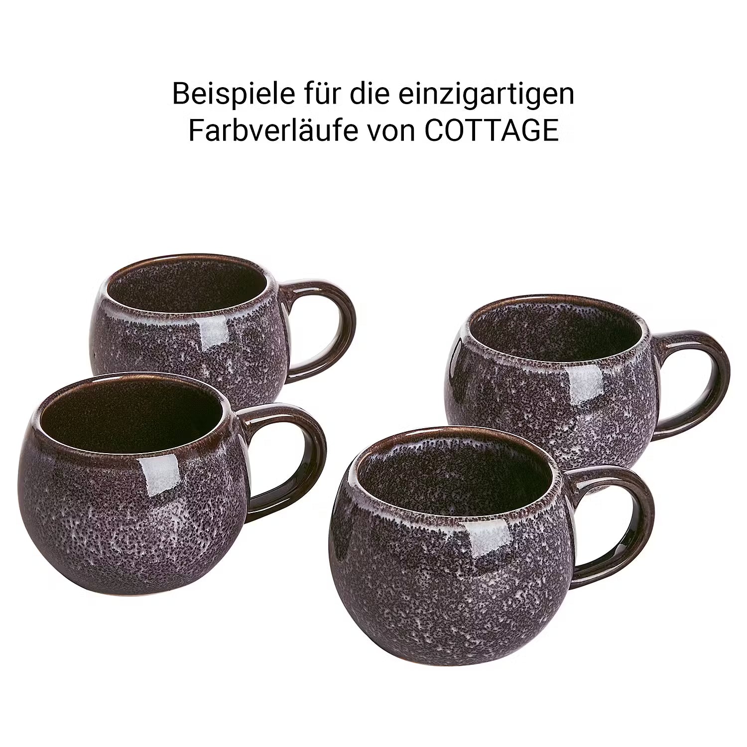 COTTAGE Espressotasse 6er-Set - Steinzeug - Dunkelblau