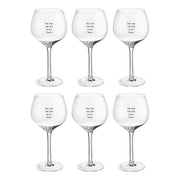 HAPPY HOUR Ginglas My Gin 6er-Set - Glas - Transparent