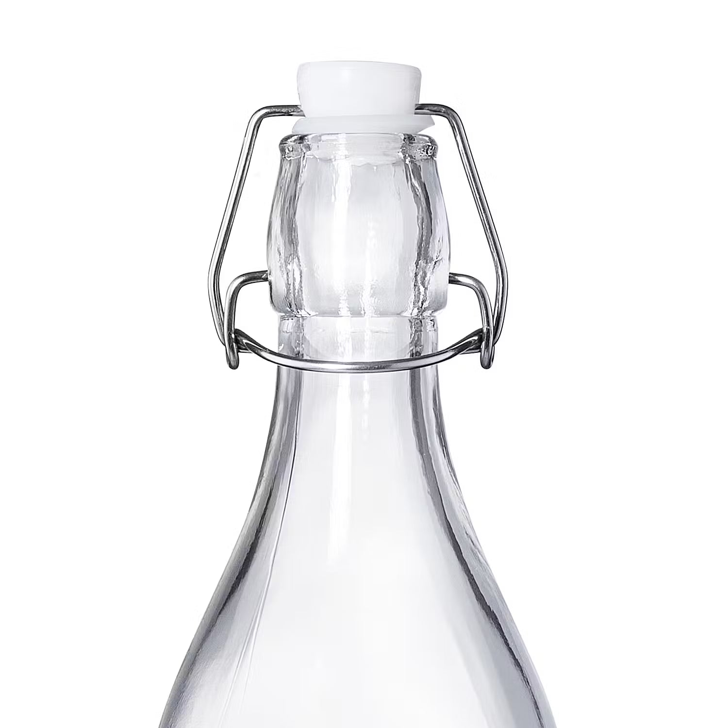 SWING Flasche 6er-Set - Glas / Edelstahl / Kunststoff - Transparent - Fassungsvermögen: 1 L