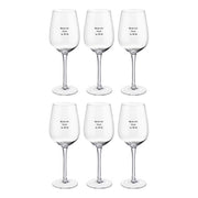 HAPPY HOUR Weinglas Nine to Wine 6er-Set - Glas - Transparent