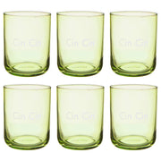 COLORATA Trinkglas Cin Cin 6er-Set - Glas - Grün
