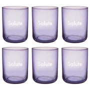 COLORATA Trinkglas Salute 6er-Set - Glas - Lila