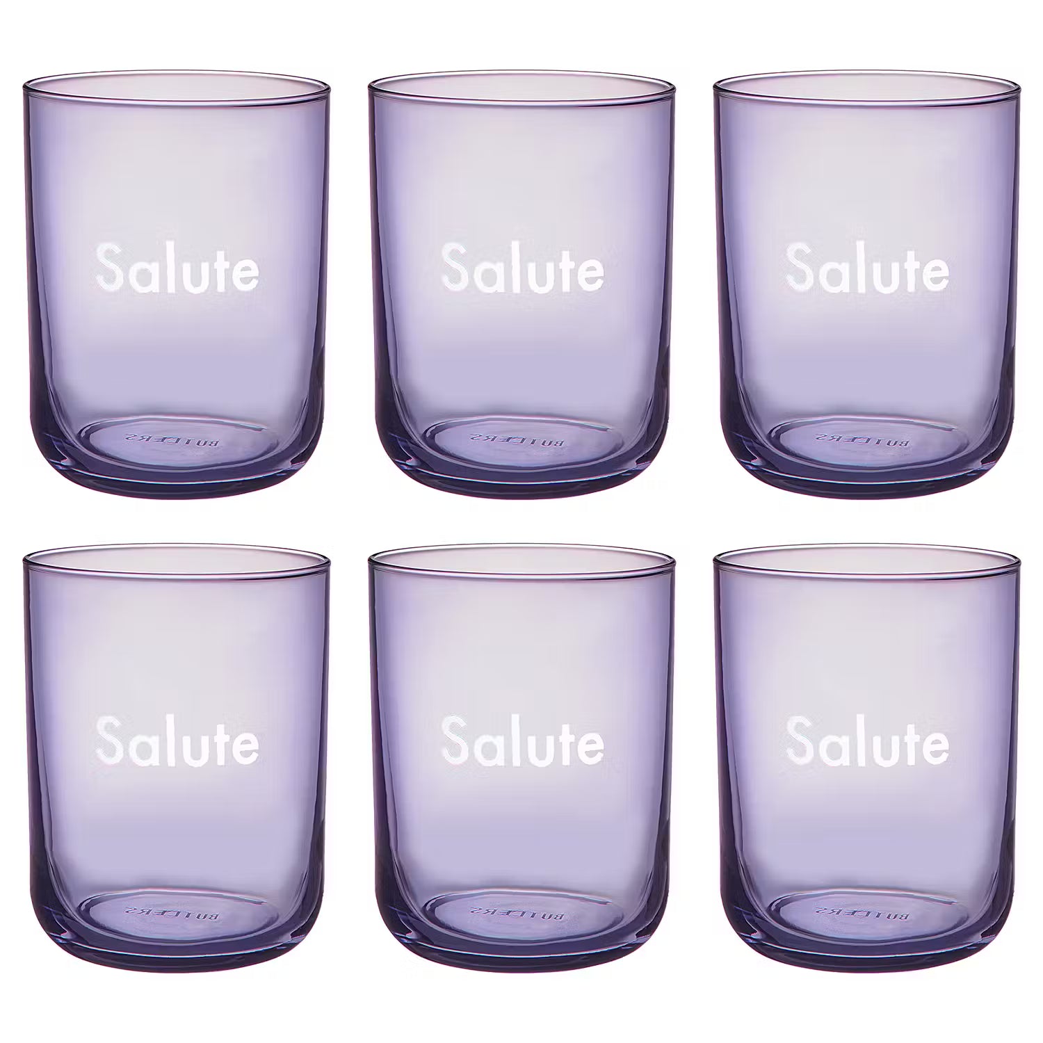 COLORATA Trinkglas Salute 6er-Set - Glas - Lila