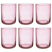 COLORATA Trinkglas Amore 6er-Set - Glas - Rosa