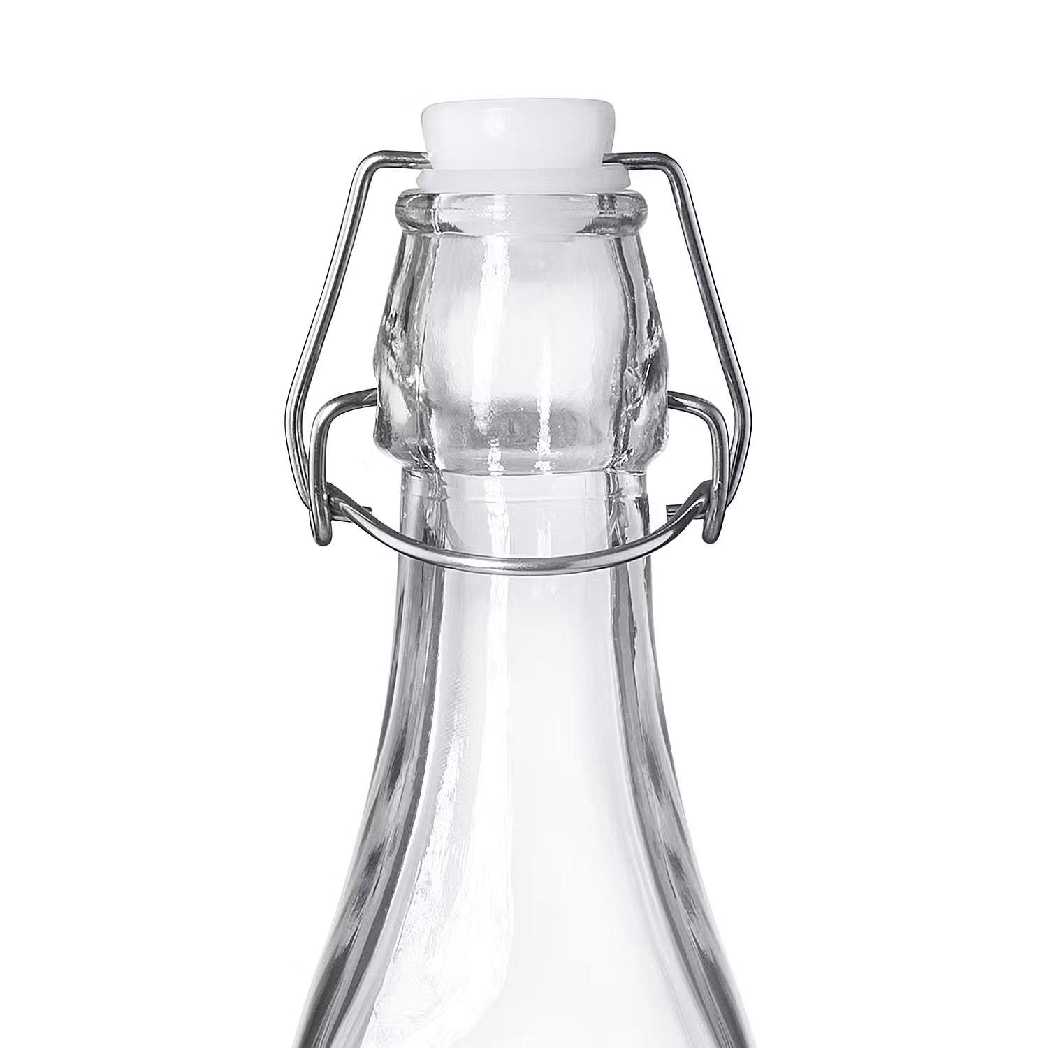 SWING Flasche 6er-Set - Glas / Edelstahl / Kunststoff - Transparent - Fassungsvermögen: 0.5 L