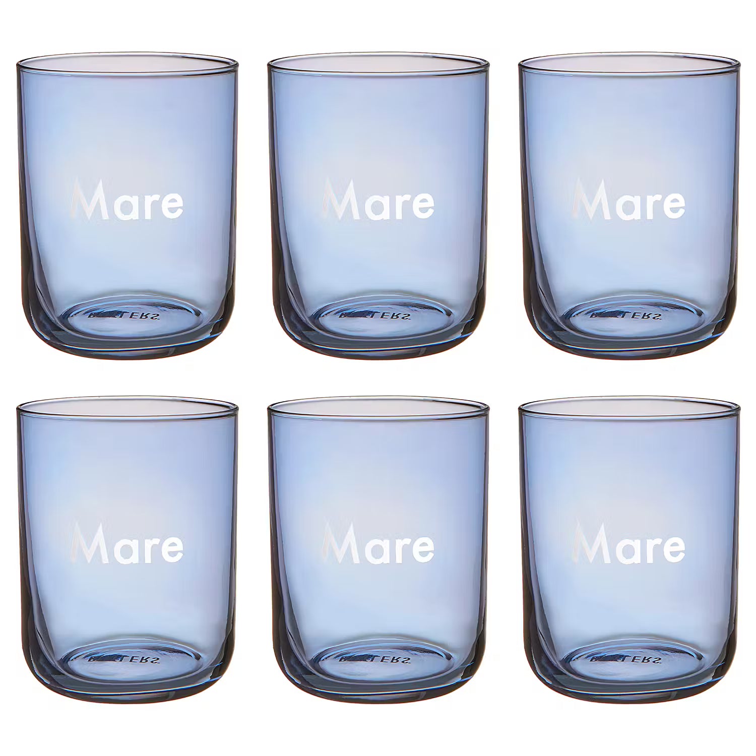 COLORATA Trinkglas 6er-Set - Glas - Blau