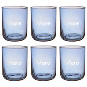 COLORATA Trinkglas 6er-Set - Glas - Blau
