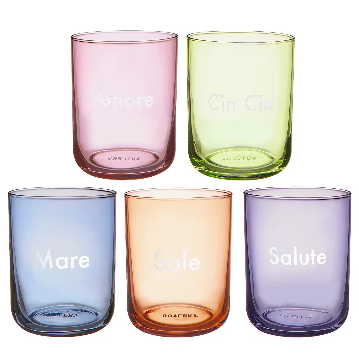 COLORATA Trinkglas Sole 6er-Set - Glas - Orange