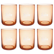 COLORATA Trinkglas Sole 6er-Set - Glas - Orange