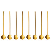 SIP & SPOON Trinklöffel 8er-Set - Edelstahl - Gold