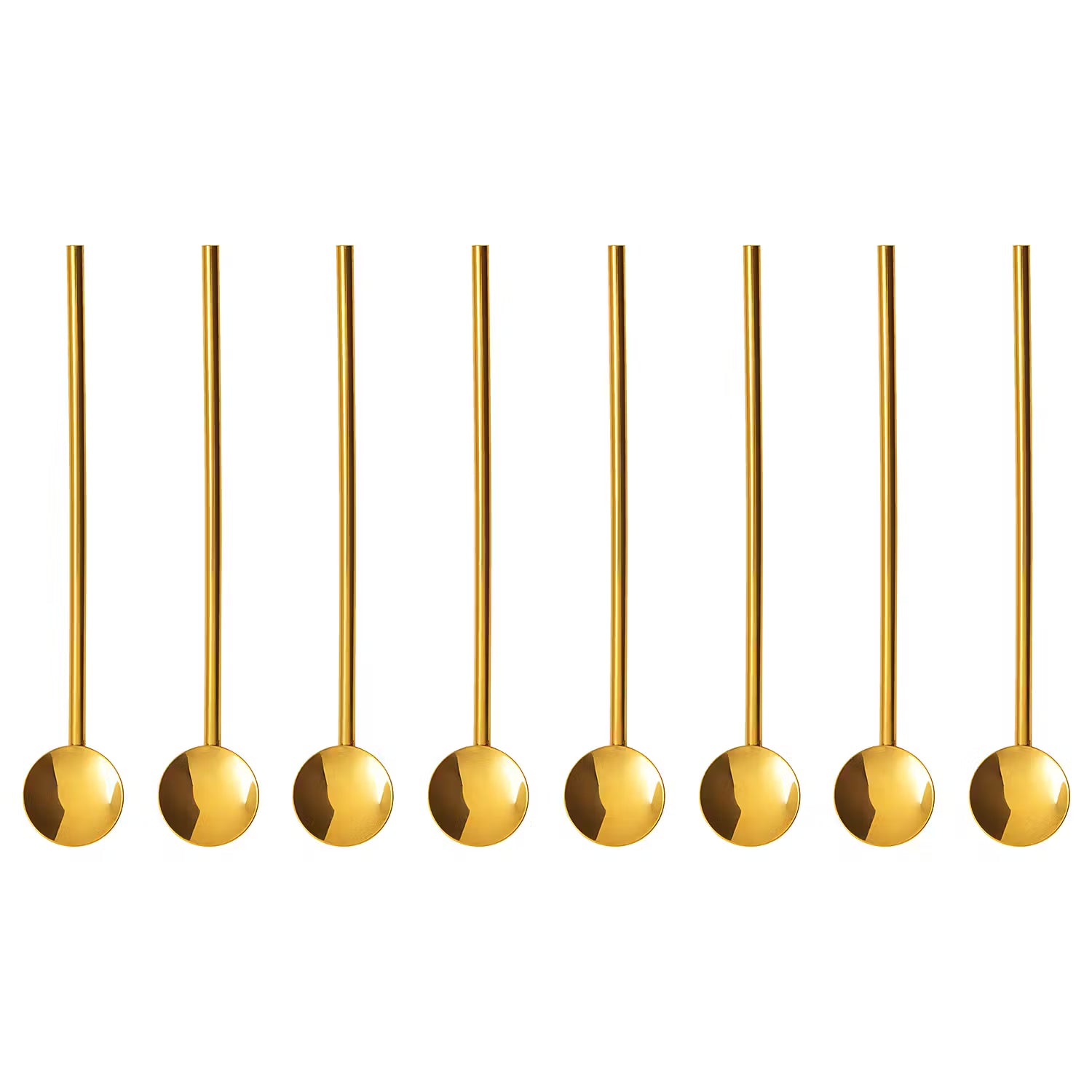 SIP & SPOON Trinklöffel 8er-Set - Edelstahl - Gold