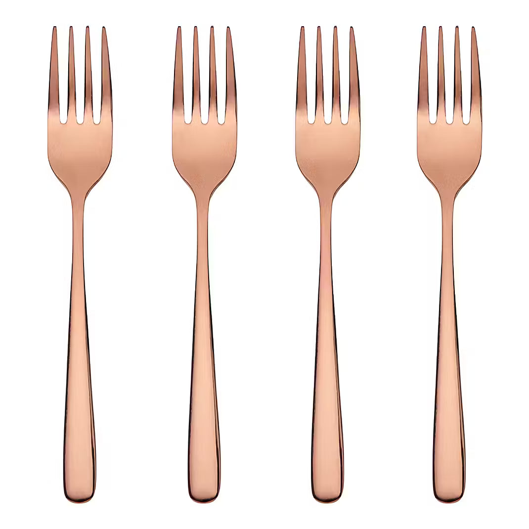 QUEENS Kuchengabel 5er-Set - Edelstahl - Rosa